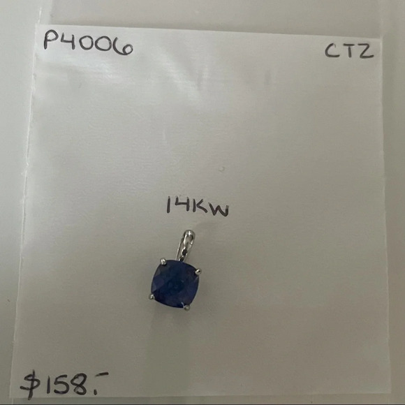 Jewelry - New 14k White Gold Tanzanite Pendant $158